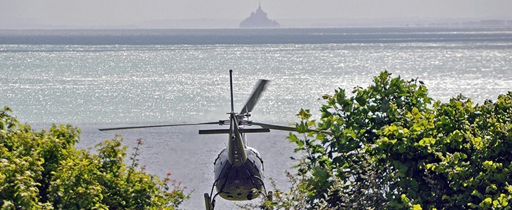 Vol en hélicoptère Mont St Michel depuis Dinan