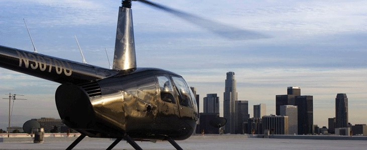 Vol privé en hélicoptère avec atterrissage en hauteur à Los Angeles, Californie